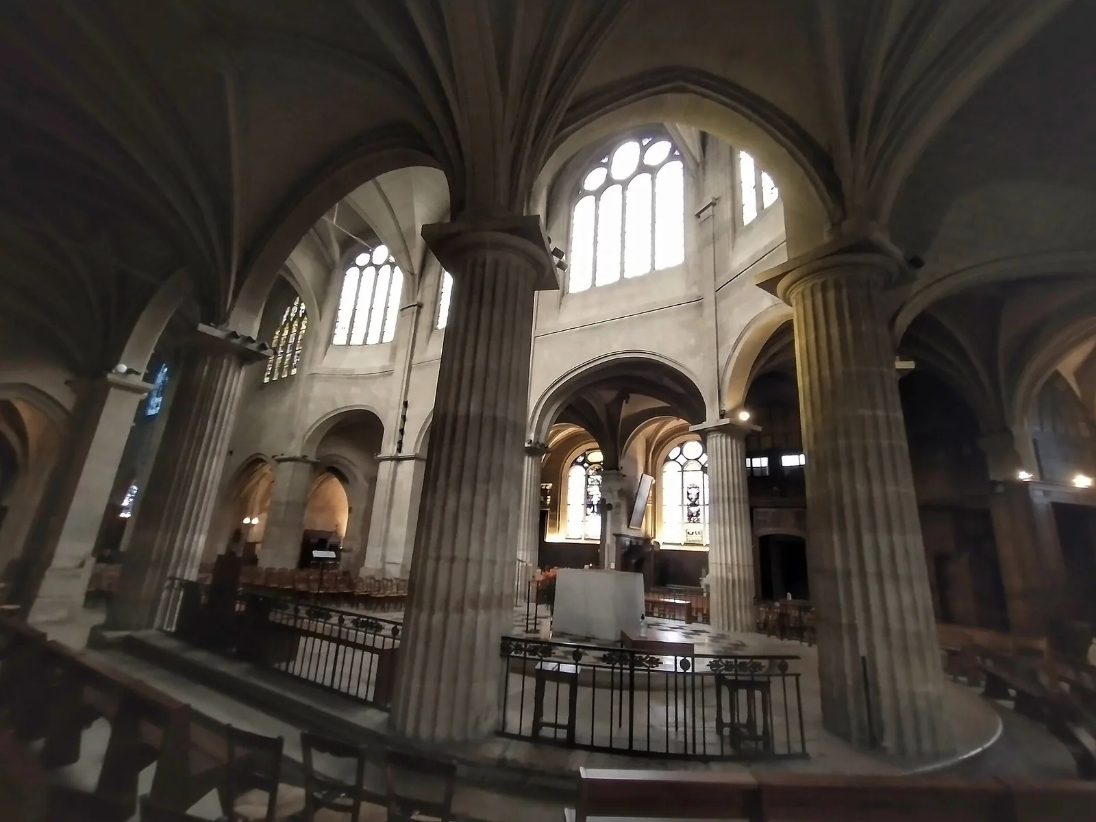 The church of Saint-Médard in Paris, exterior view, photographed in 2023